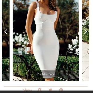 White body-con dress